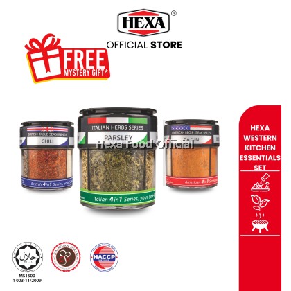 HEXA SET 4 IN 1 American 85gm British 85gm Italian 24gm Bottles Free Gift HEXA SET 4 IN 1 American 85gm British 85gm Italian 24gm Bottles Free Gift