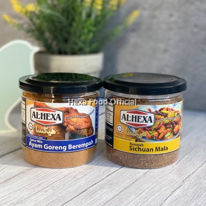 HEXA HALAL Ayam Goreng Berempah 150gm   HEXA HALAL Sichuan Mala Rempah 150gm  