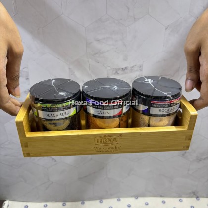 HEXA Wooden Rack (3-in-1 Bamboo Organizer)